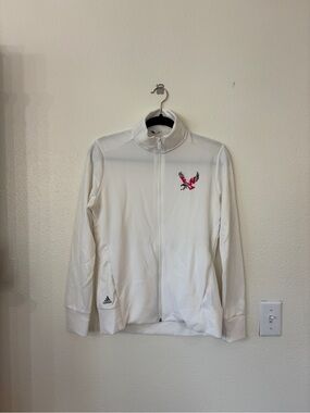 adidas EWU White Zip-Front Track Jacket